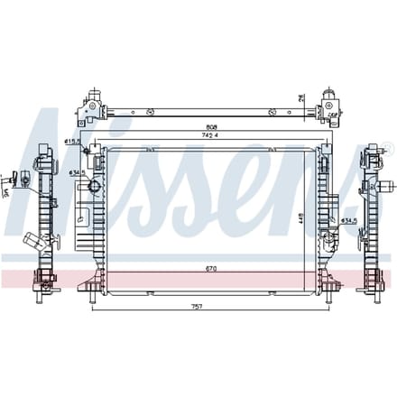 Radiator, motorkoeling NISSENS 606215