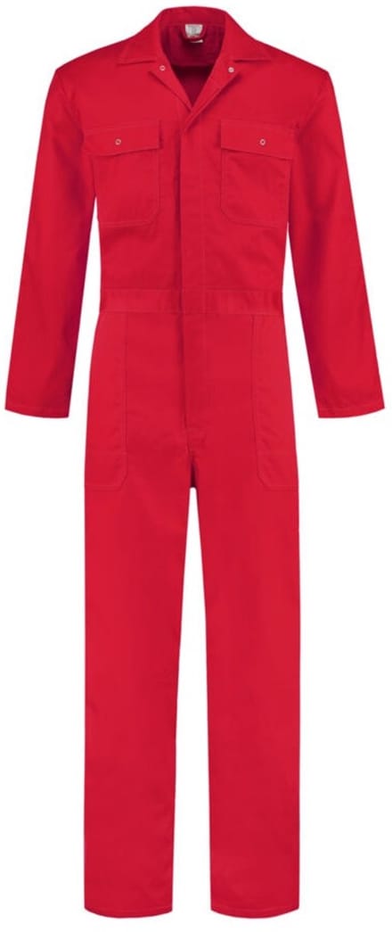 Top Rock Overal OVPK6535-007 drukknoop poly/katoen - Rood - 42
