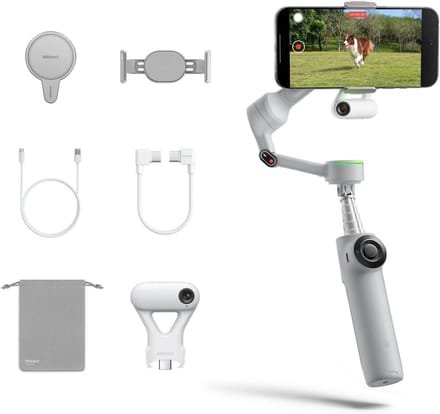 Telefoon Gimbal Stabilisator - Smartphone Stabilisator Vlogging Stabilisator - Video Opnemen - AI Tracking - 357 Grams - Grijs
