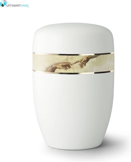 urn Michelangelo wit - staal