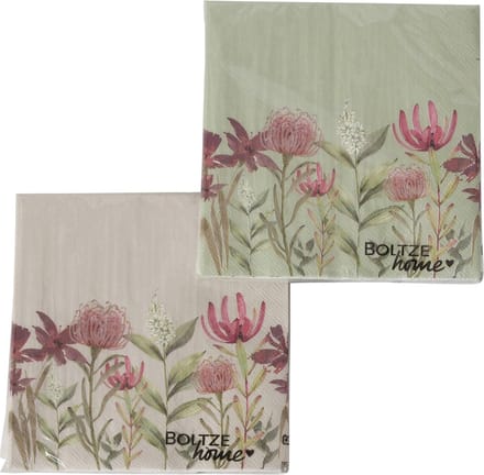 Boltze Home Servetten Lumea met afbeelding bloemen 20 stuks