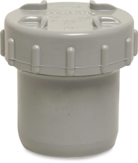 PVC eindset – 50 mm lijmspie grijs KOMO