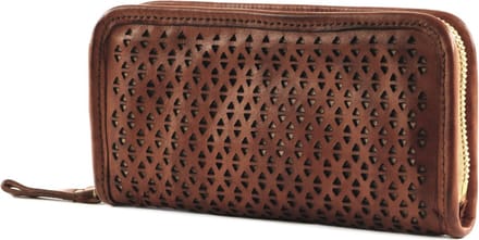 CAMPOMAGGI Leren Portemonnee Wallet Cognac Bruine