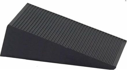2x RVS deurstopper rond incl gratis deurwig - 4,5 x 11 cm - 1 kg - deurstop