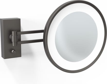 Cosmetica spiegel BS36 LED - dark metal matt / donker brons LED 5x vergrotend