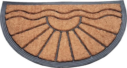 Deurmat Kokos / Rubber 40x70 cm - Halfrond