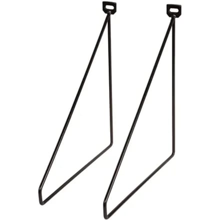 Duraline Wandplankdrager Plat Messing 3mm 24x25,5cm - 2 Stuks