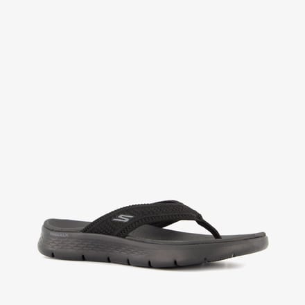 Skechers Go Walk Flex Sandaal - Holly, Dames zwarte teenslippers 42 zwart