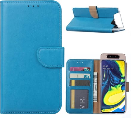 Samsung Galaxy A80 Hoesje Turquoise met Pasjeshouder