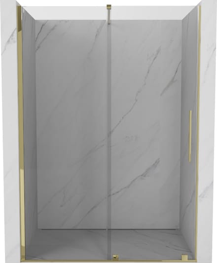 Mexen Velar schuifbare douchedeur 140 , transparant, goud - 871-140-000-01-50