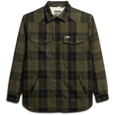 Superdry - Geruit overshirt met borgvoering - Dames - Shirts
