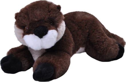 Wild Republic pluche knuffel Rivier Otter - bruin - 25 cm - waterdieren