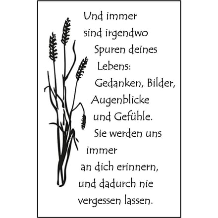 Clear Stamps "Spuren deines Lebens"