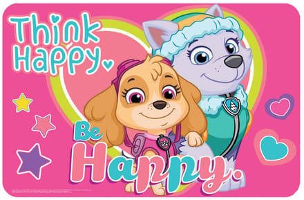 Paw Patrol "Think Happy, Be Happy" Placemat 43*28 cm - Roze