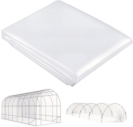 Outsunny-Gewächshausfolie-Kunststoff-7L x 8B m-Transparent