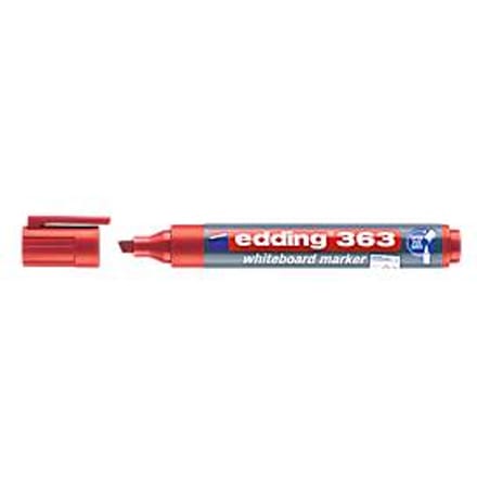 edding whiteboard marker 363, wigvormige punt, 10 stuk, rood