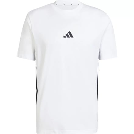 Adidas essentials 3-stripes single jersey t-shirt in de kleur wit.
