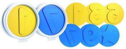 Tovolo Koekjesvorm Letters - Geel-Blauw