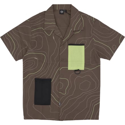Dune Bowling Shirt Heren shirt met korte mouwen Bruin