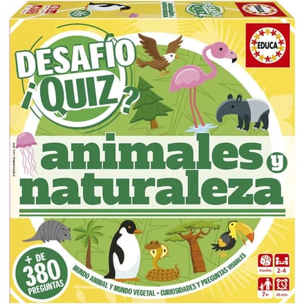 Bordspellen Educa Borras Challenge Quiz Animals and Nature