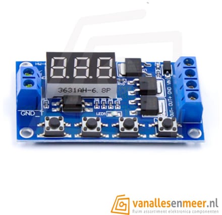 12V 24V Digital Trigger Cycle Timer Delay Switch Dual MOS Tube Control Module