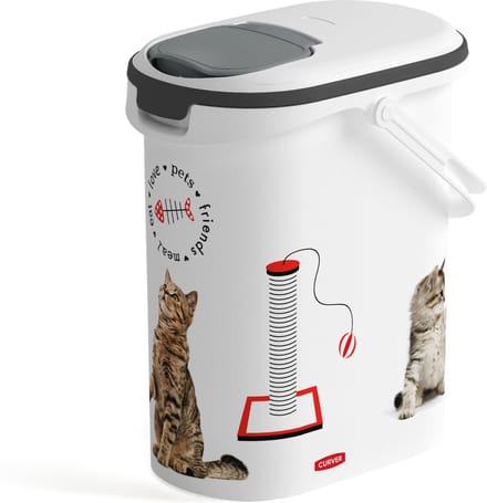 Curver Voedselcontainer Kat - 10L - 4KG - 30x19x35cm - Wit/Grijs