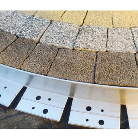 Zeer stevige aluminium Tuinrand - ICH-ZAPFE.DE - 51 mm x 100 cm - Gegalvaniseerd