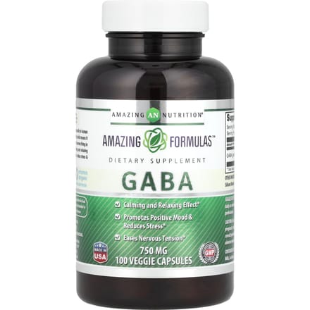 Gaba, 750Mg, 100 Vegetarische Capsules