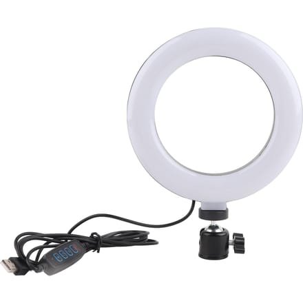 Éclairage photographique annulaire de 6 pouces, 3 couleurs réglables, interface USB white