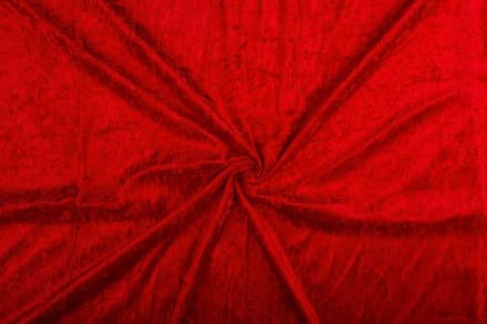 Velours de panne stof - Rood - 10 meter