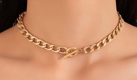 Chain ketting | dik | goud gekleurd