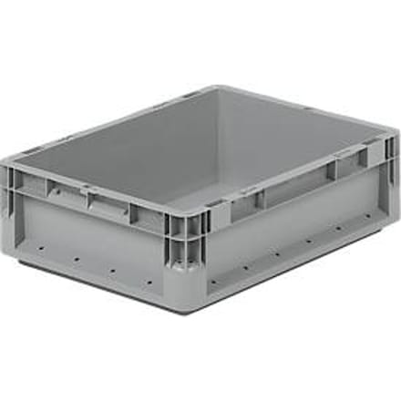 Lichte Eurobox ELB 4120, van PP, inhoud 10,9 l, zonder deksel, grijs