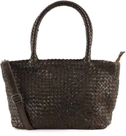 Bear Design Franca Gevlochten Handtas - Bruin