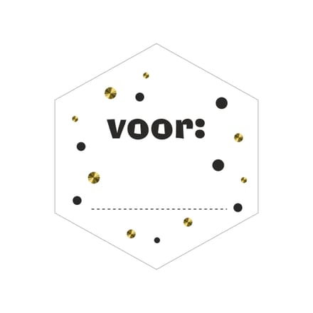Trendy Sluitstickers - Rol 250 Stuks - "Voor....." - Etiketten - Sluitzegels