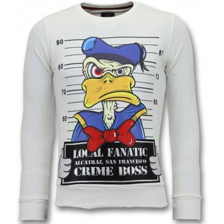 Exclusieve Sweater Heren - Alcatraz Prisoner - Wit