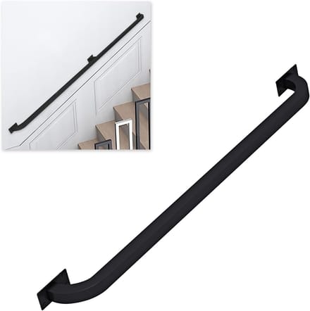 Trapleuning Metaal - Veiligheidsgreep Handgreep - Binnen Buiten - Smeedijzer Duurzaam - 150cm Lengte