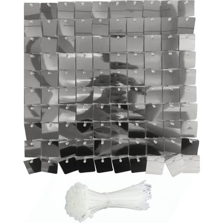 24 STUKS Glansmuurpanelen Translucent Frame Glanzend Pailletten Achtergrondpaneel voor Bruiloft Verjaardag Podium gray