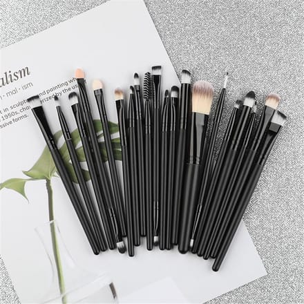 Professionele Make-up Kwasten - Kwastenset - Zwart - 20 stuks