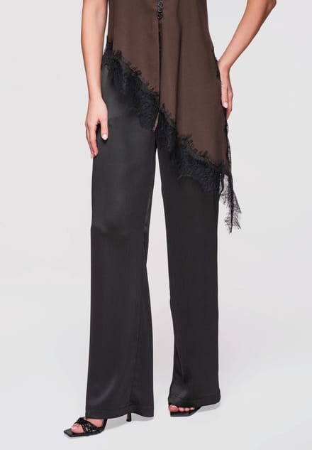 OMBRE Broek - Regular Fit - Rits - Effen Zwart S