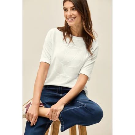 Shirt met ton-sur-ton print