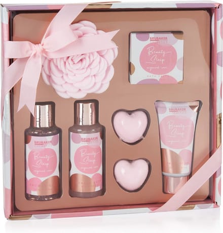 Bad- en Doucheset Beauty Sleep met Rozengeur - 7-Delige Geschenkset voor Ontspanning