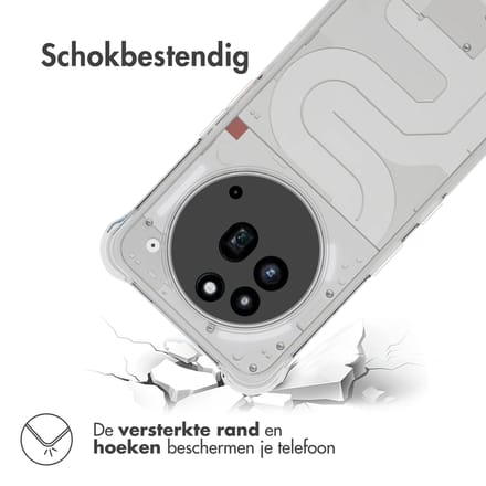 imoshion Hoesje - Geschikt voor Nothing Phone (3a) Pro - Shockproof Case - Transparant