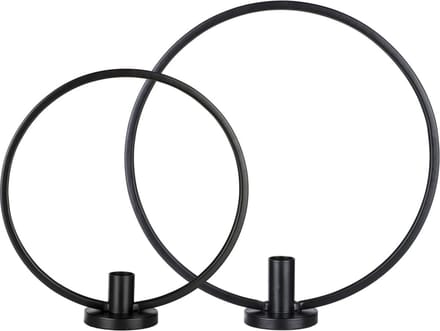HI Ringkandelaarset 2 st zwart