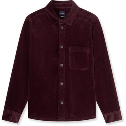 OLYMP Casual Overhemd, Overshirt, Kent, Bordeauxrood