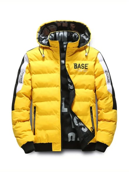 Winterjas Heren - Parka - Winter - Jas - Volwassen - Stijlvol - Geel - S