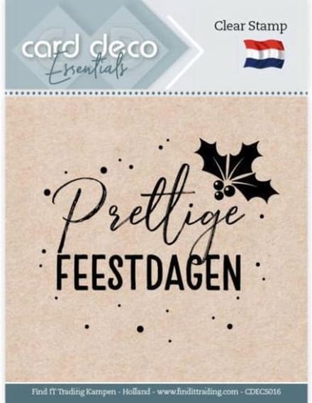 Card Deco Essentials - Clear Stamps - Prettige Feestdagen - CDECS016