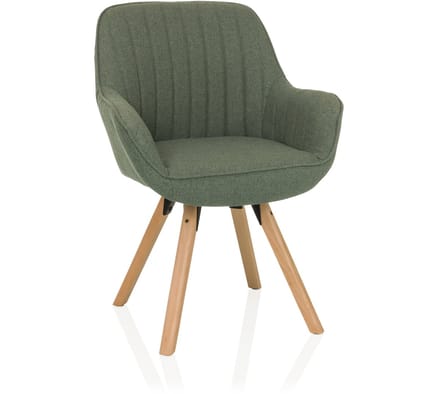 Bezoekersstoel / eetkamerstoel SCANDI SOFT stof mint hjh LIVING