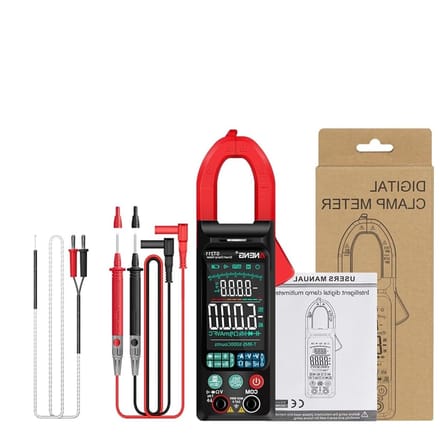 Digitale Stroomtang - Multimeter Tester - Elektrische Metingen - Groot Kleurenscherm - 6000 Tellingen - Rood