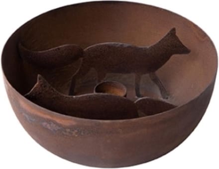 BC | Candle Bowl | Fox | Brown Antique