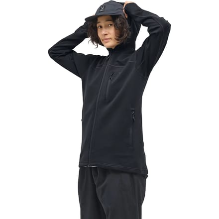 Haglofs Rosson Mid Hood Dames (Maat - L, Kleur - True black)